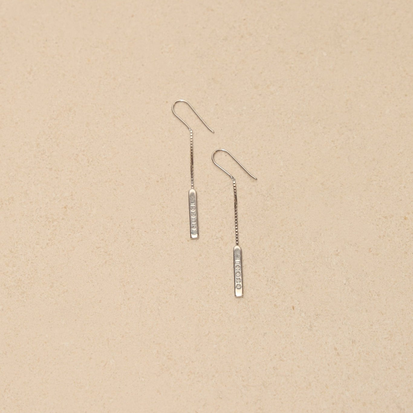 Gucci 18K WG Threader Earrings - FashioNica