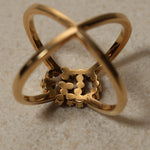 Gucci 18K YG Diamond GG Running Ring - FashioNica