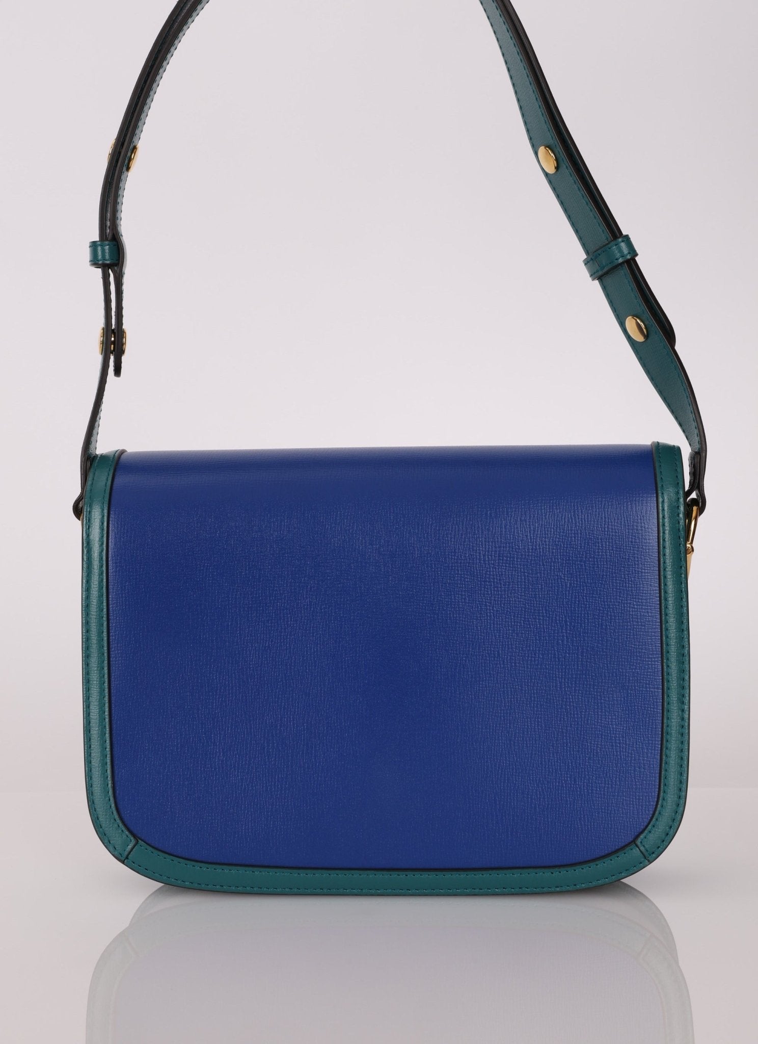 Gucci 1955 Blue Boxcalf Horsebit Shoulder Bag - FashioNica