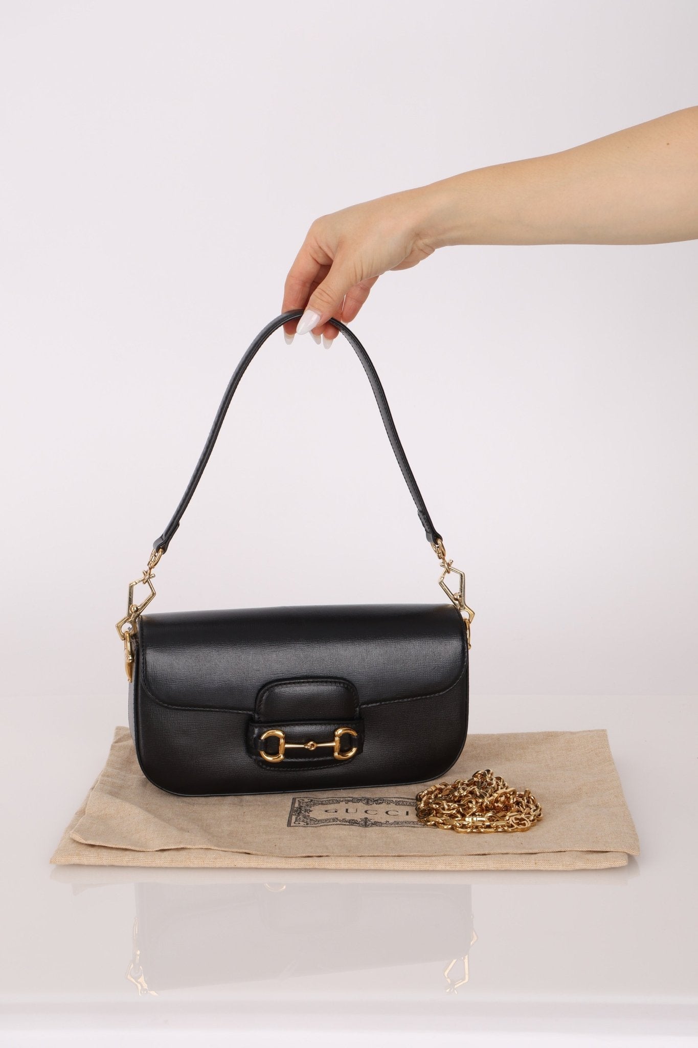 Gucci 1955 Horsebit East/West Boxcalf Shoulder Bag - FashioNica