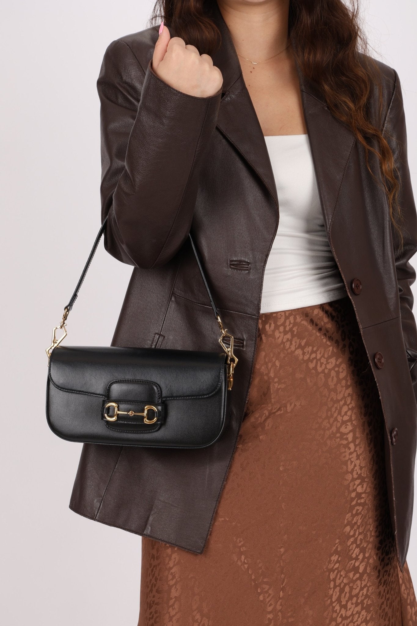 Gucci 1955 Horsebit East/West Boxcalf Shoulder Bag - FashioNica