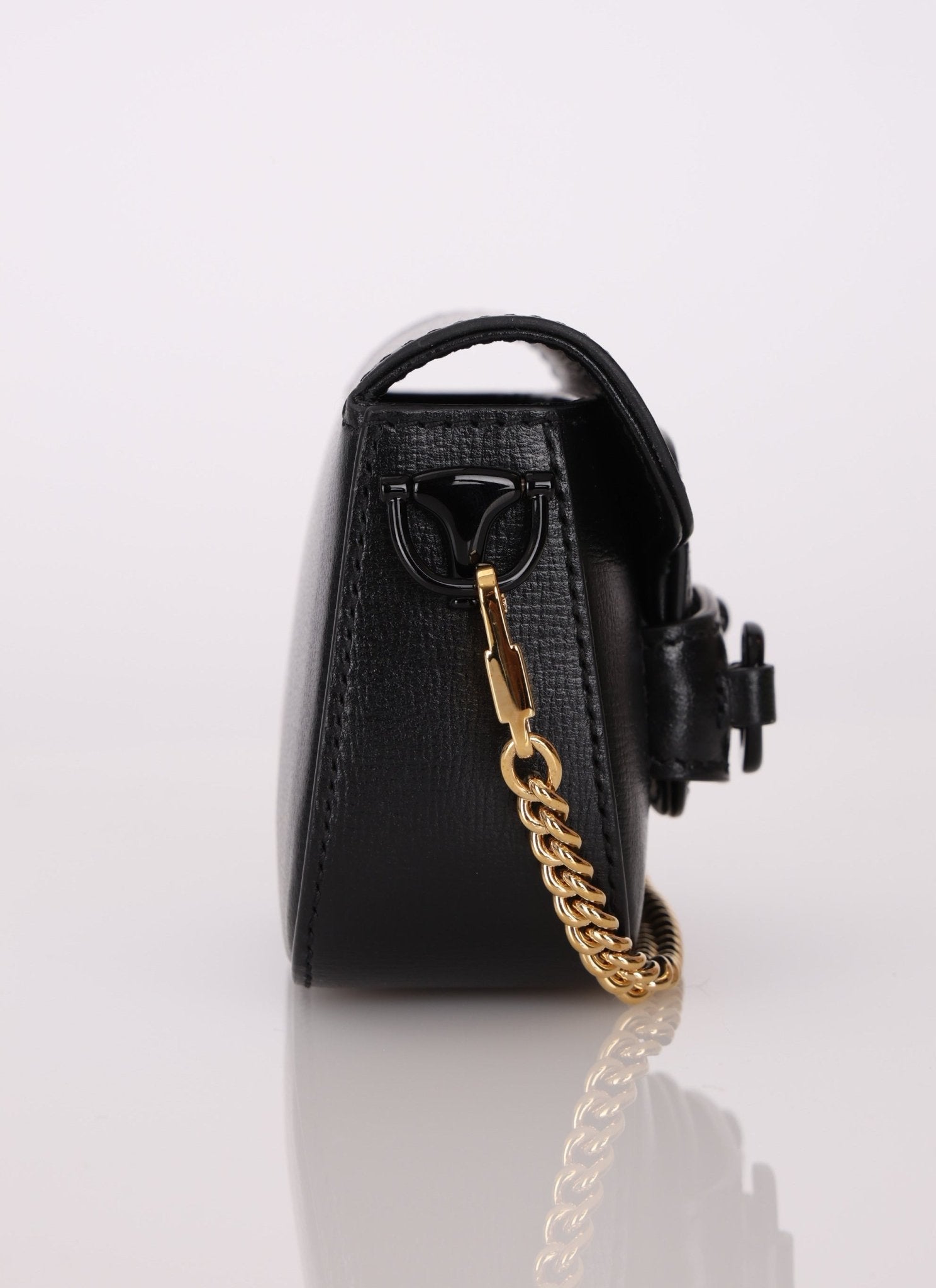 Gucci 1955 Horsebit So Black Super Mini Bag - FashioNica