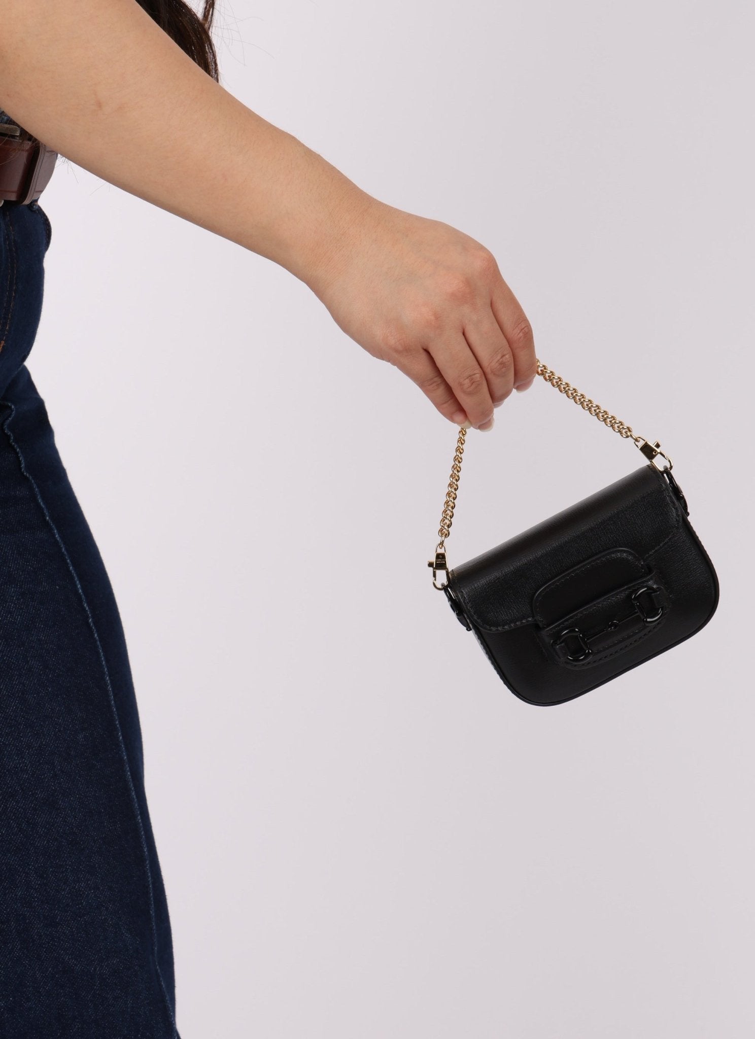 Gucci 1955 Horsebit So Black Super Mini Bag - FashioNica
