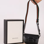 Gucci 1955 Horsebit So Black Super Mini Bag with Strap - FashioNica