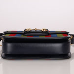 Gucci 1955 Velvet Baiadera Stripe Horsebit Shoulder Bag - FashioNica