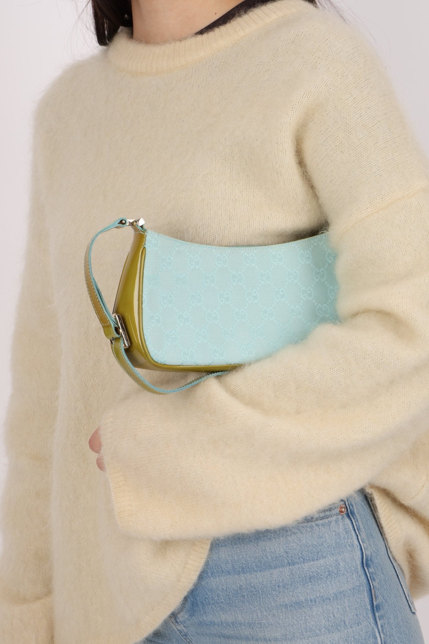 Gucci Bicolor GG Canvas Shoulder Bag - FashioNica