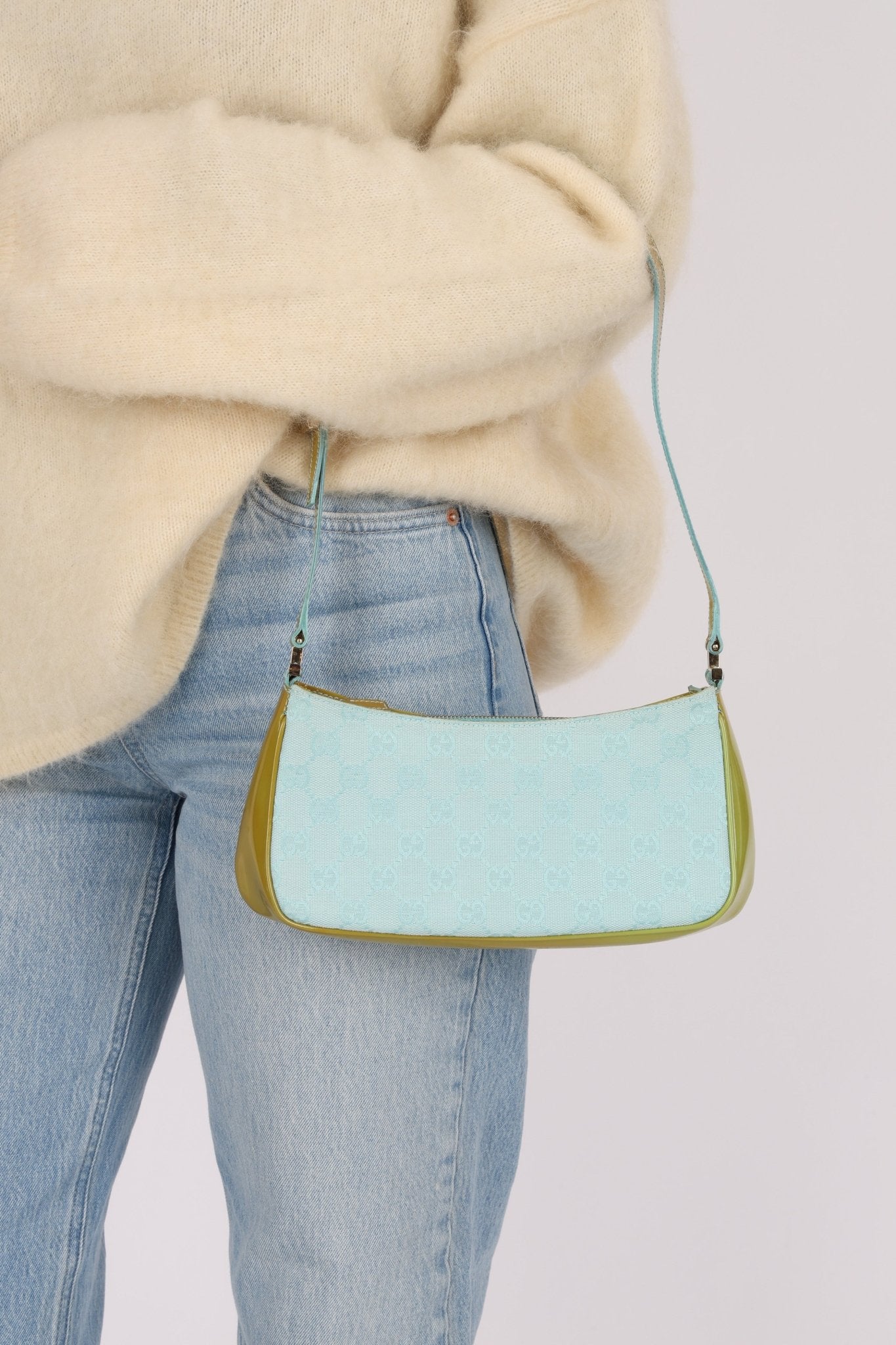 Gucci Bicolor GG Canvas Shoulder Bag - FashioNica