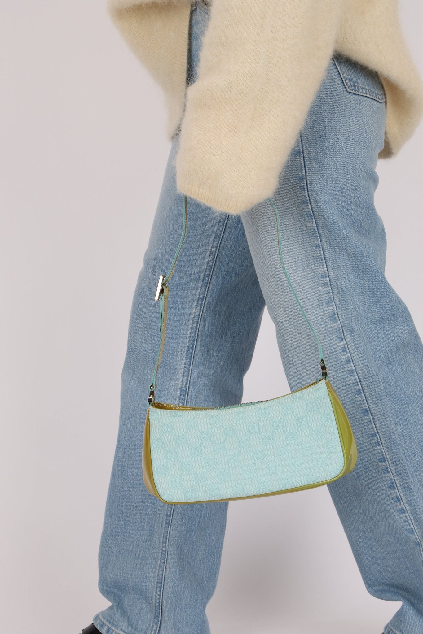 Gucci Bicolor GG Canvas Shoulder Bag - FashioNica