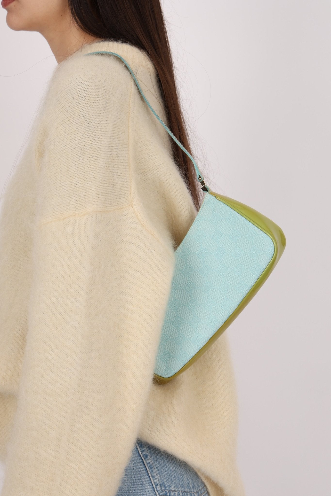 Gucci Bicolor GG Canvas Shoulder Bag - FashioNica