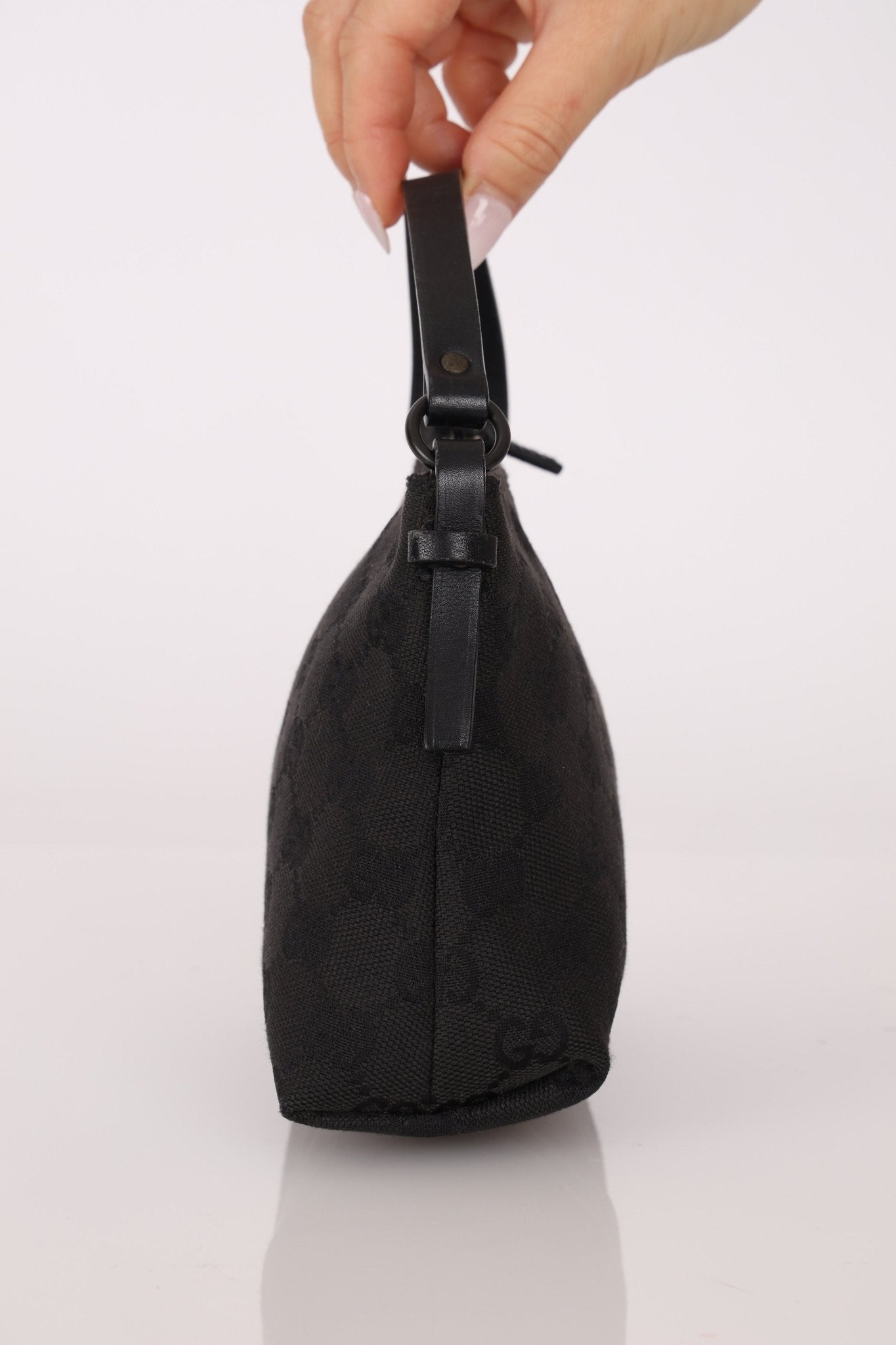 Gucci Black GG Canvas Mini Pochette - FashioNica