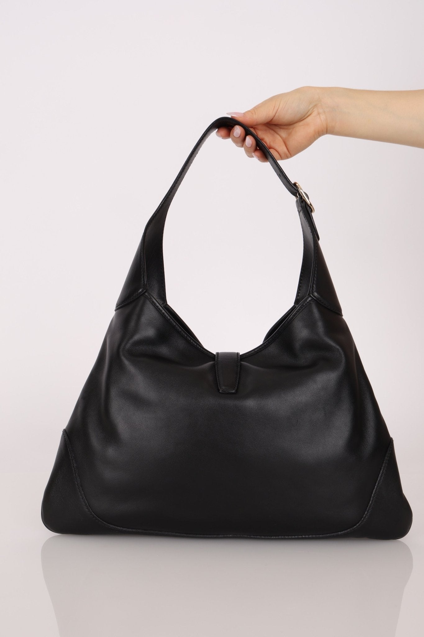 Gucci Black Leather Jackie O Hobo - FashioNica