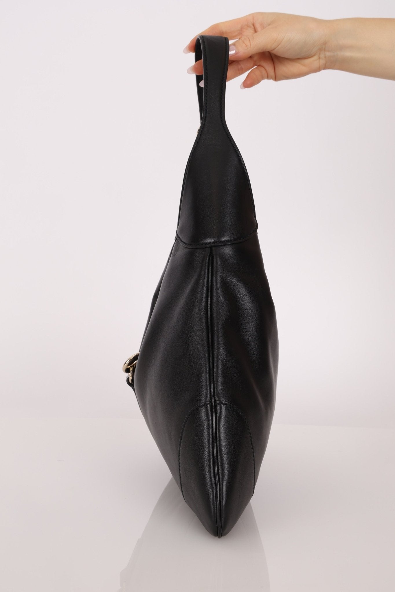 Gucci Black Leather Jackie O Hobo - FashioNica