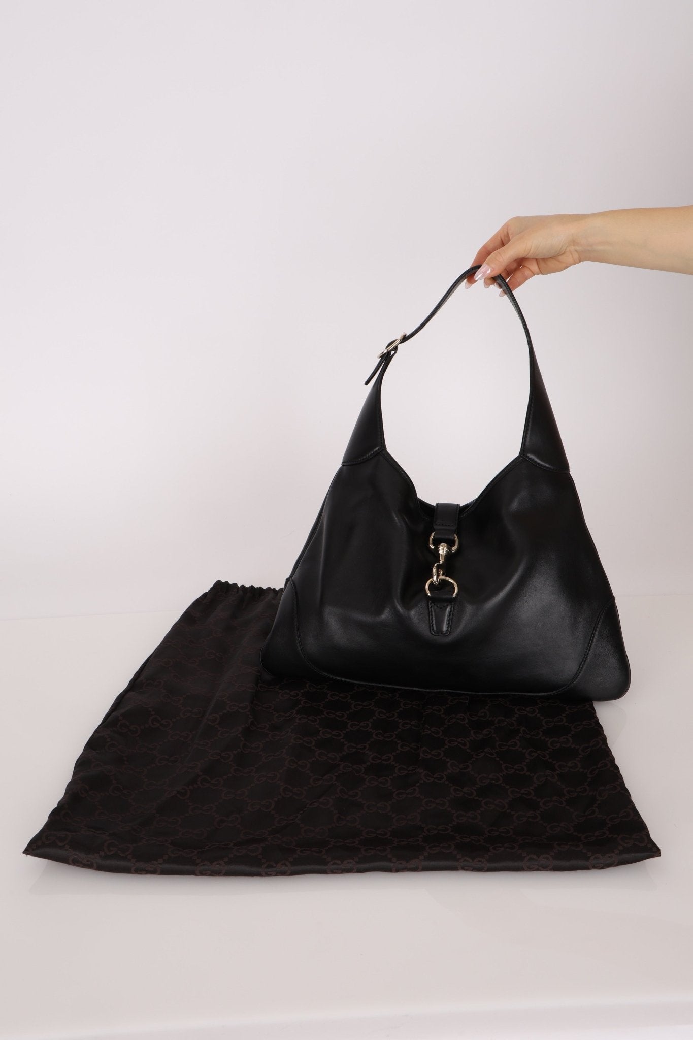 Gucci Black Leather Jackie O Hobo - FashioNica
