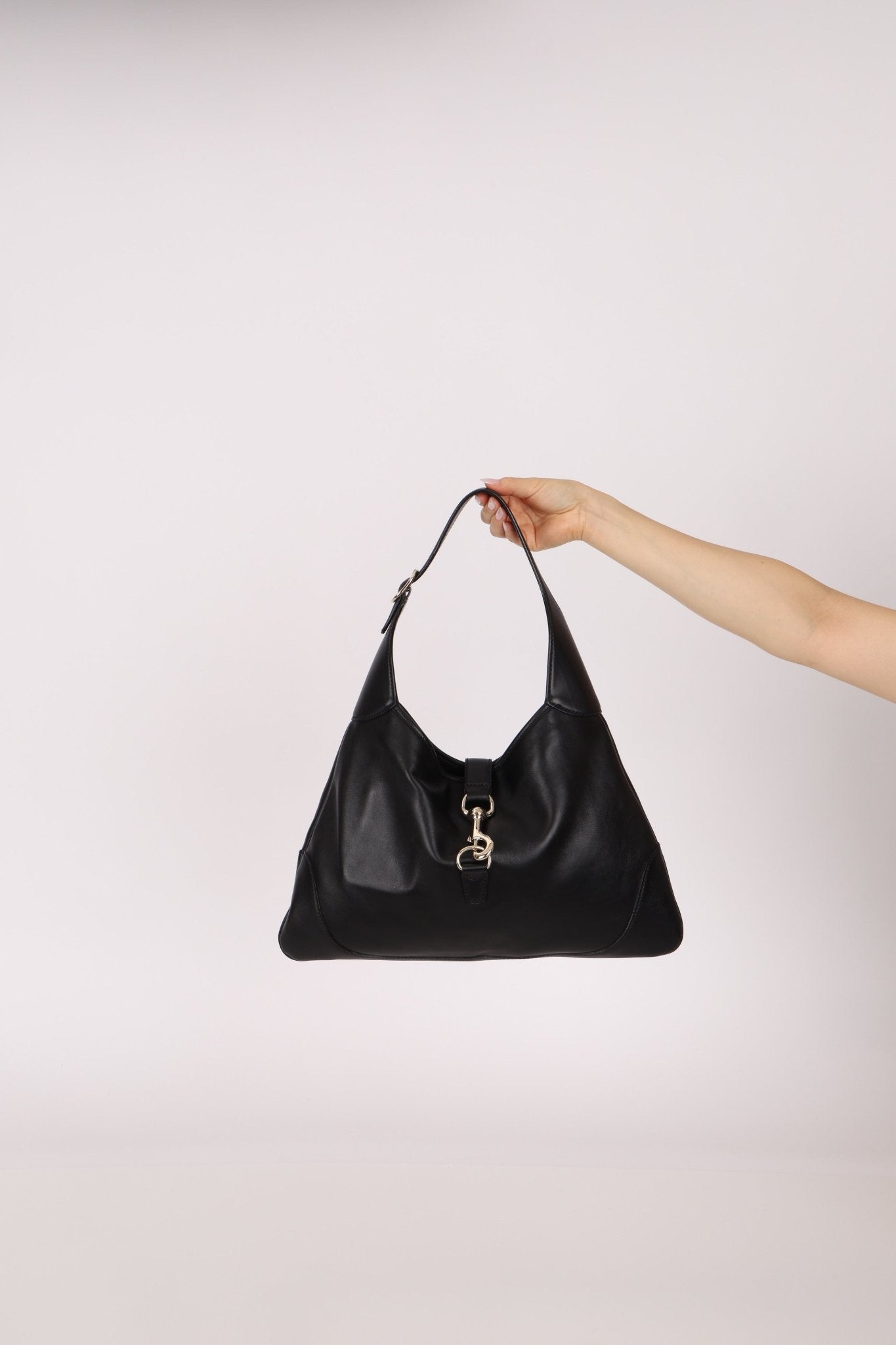 Gucci Black Leather Jackie O Hobo - FashioNica