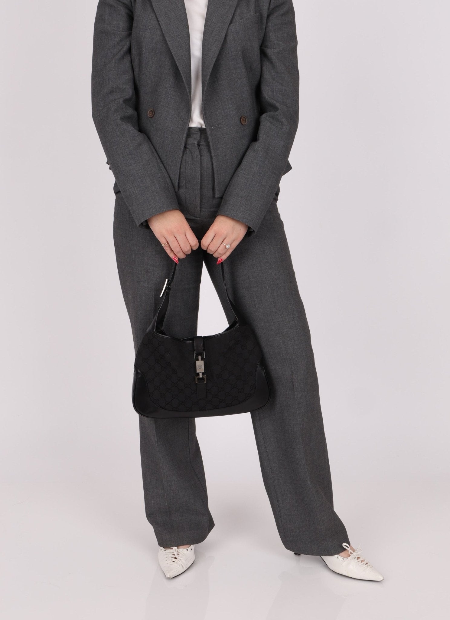 Gucci Black Monogram Jackie - FashioNica