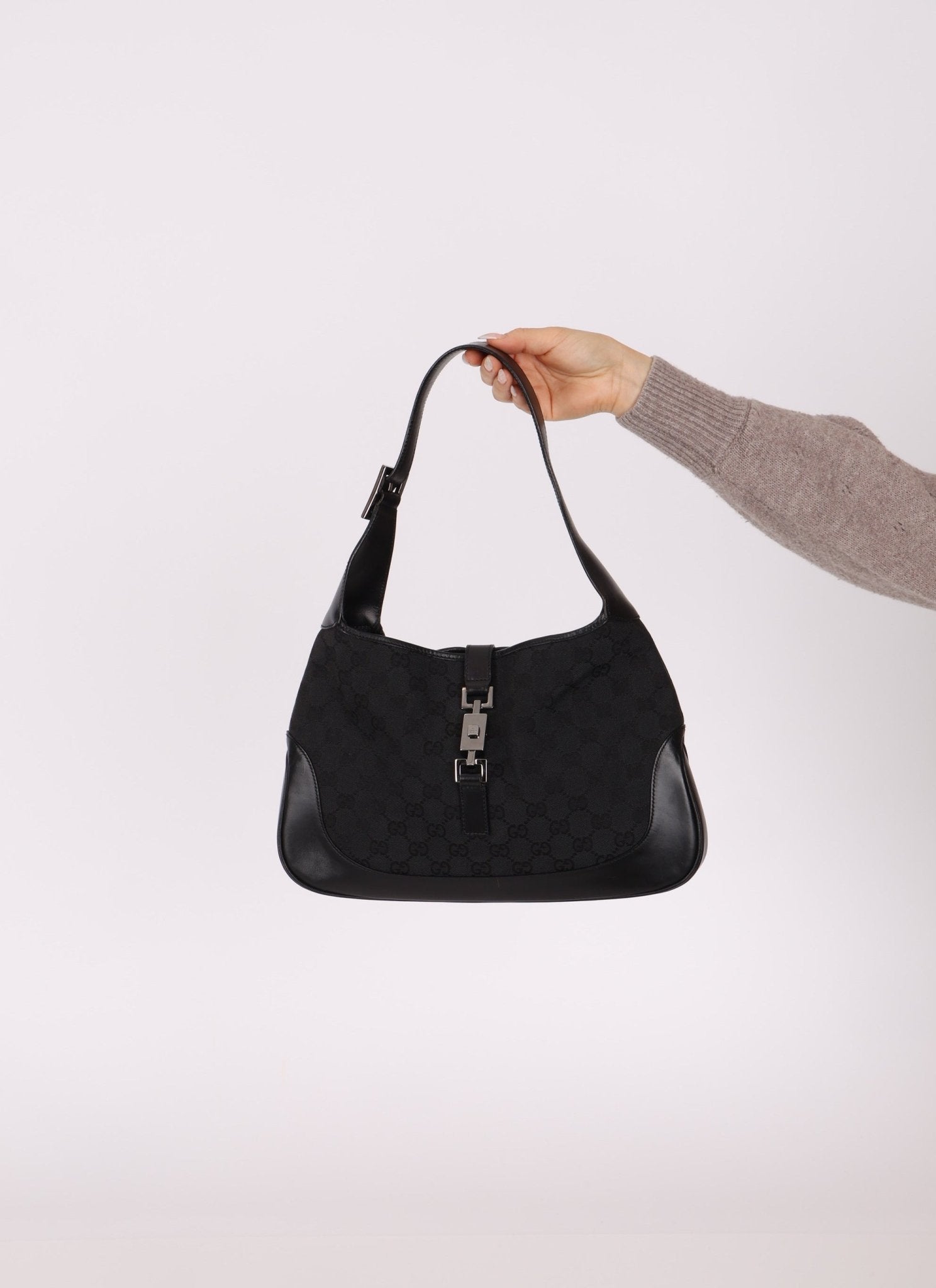 Gucci Black Monogram Jackie - FashioNica