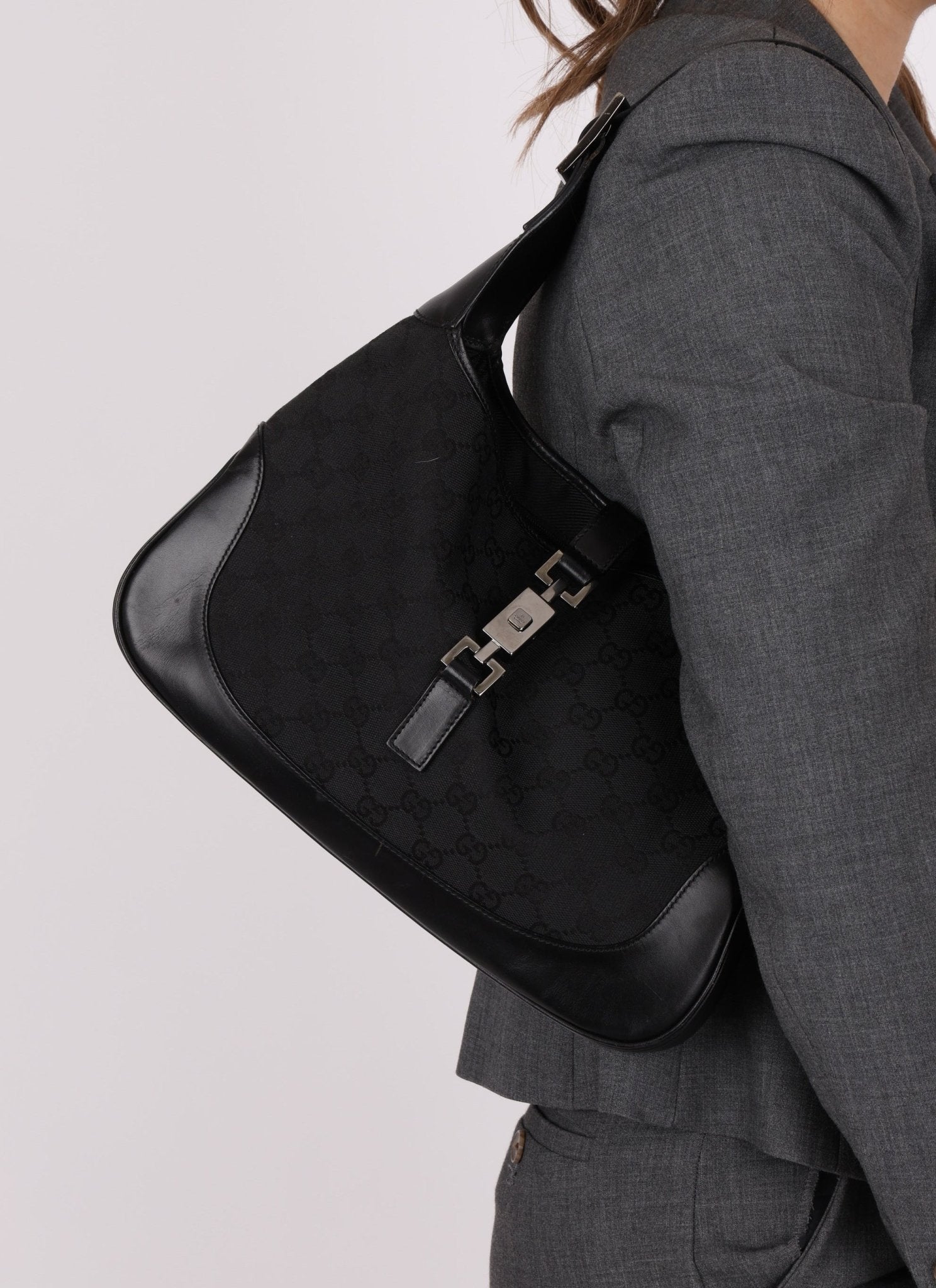 Gucci Black Monogram Jackie - FashioNica