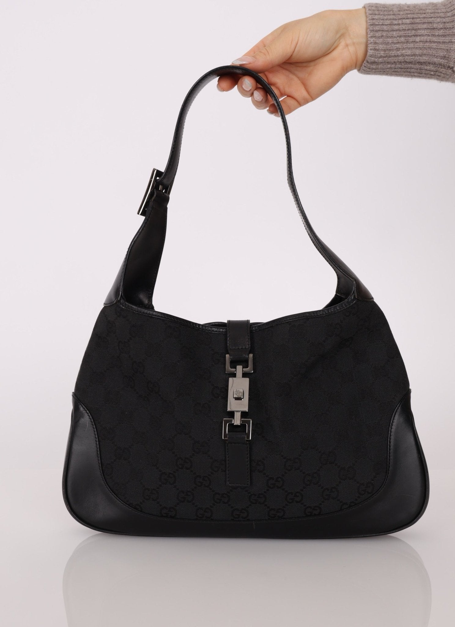 Gucci Black Monogram Jackie - FashioNica