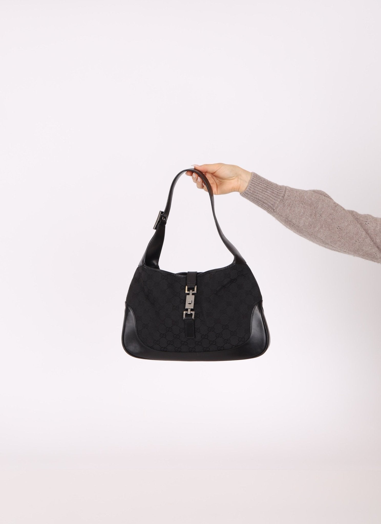 Gucci Black Monogram Jackie - FashioNica