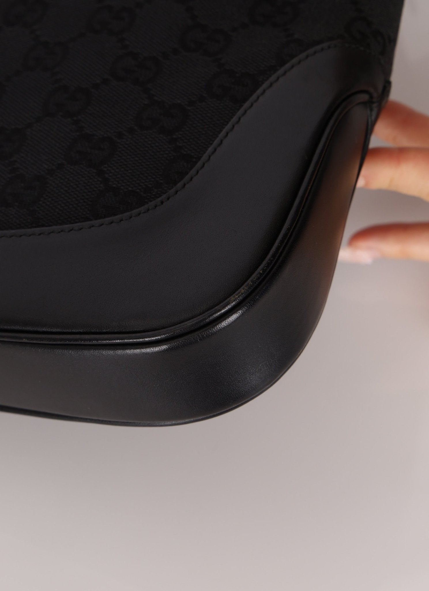 Gucci Black Monogram Jackie - FashioNica