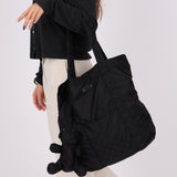 Gucci Black Monogram Nylon Teddy Bear Tote - FashioNica