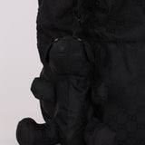 Gucci Black Monogram Nylon Teddy Bear Tote - FashioNica