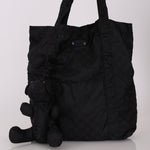 Gucci Black Monogram Nylon Teddy Bear Tote - FashioNica