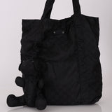 Gucci Black Monogram Nylon Teddy Bear Tote - FashioNica