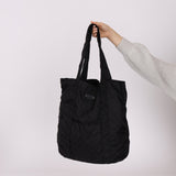 Gucci Black Monogram Nylon Teddy Bear Tote - FashioNica