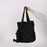 Gucci Black Monogram Nylon Teddy Bear Tote - FashioNica