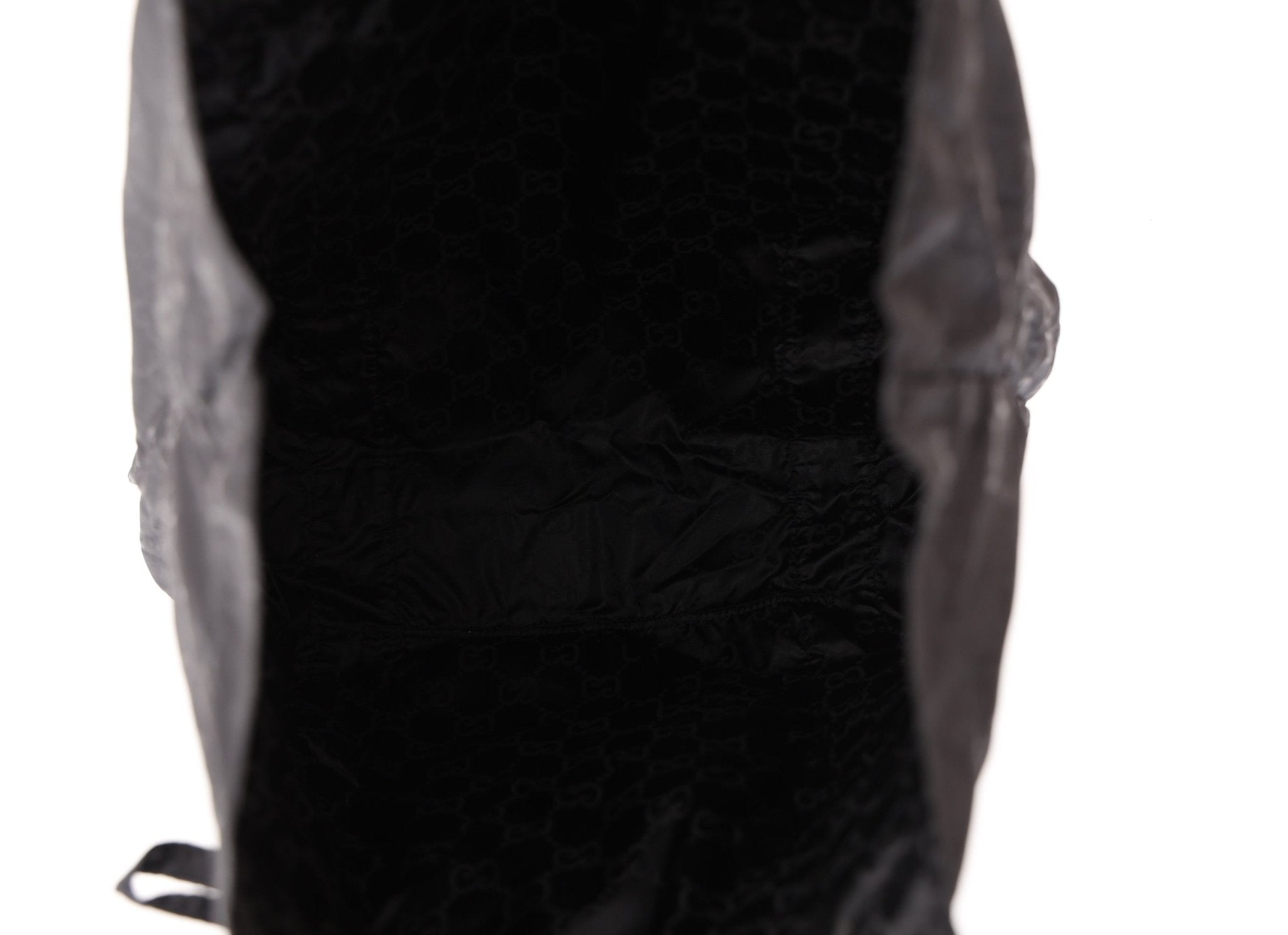 Gucci Black Monogram Nylon Teddy Bear Tote - FashioNica