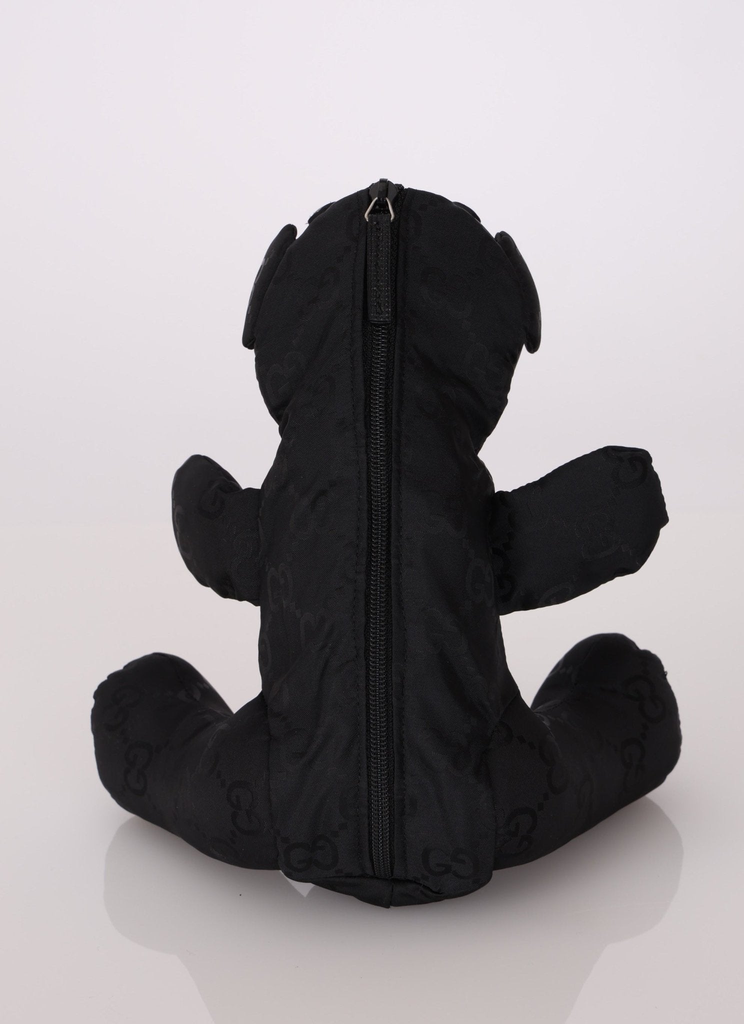 Gucci Black Monogram Nylon Teddy Bear Tote - FashioNica