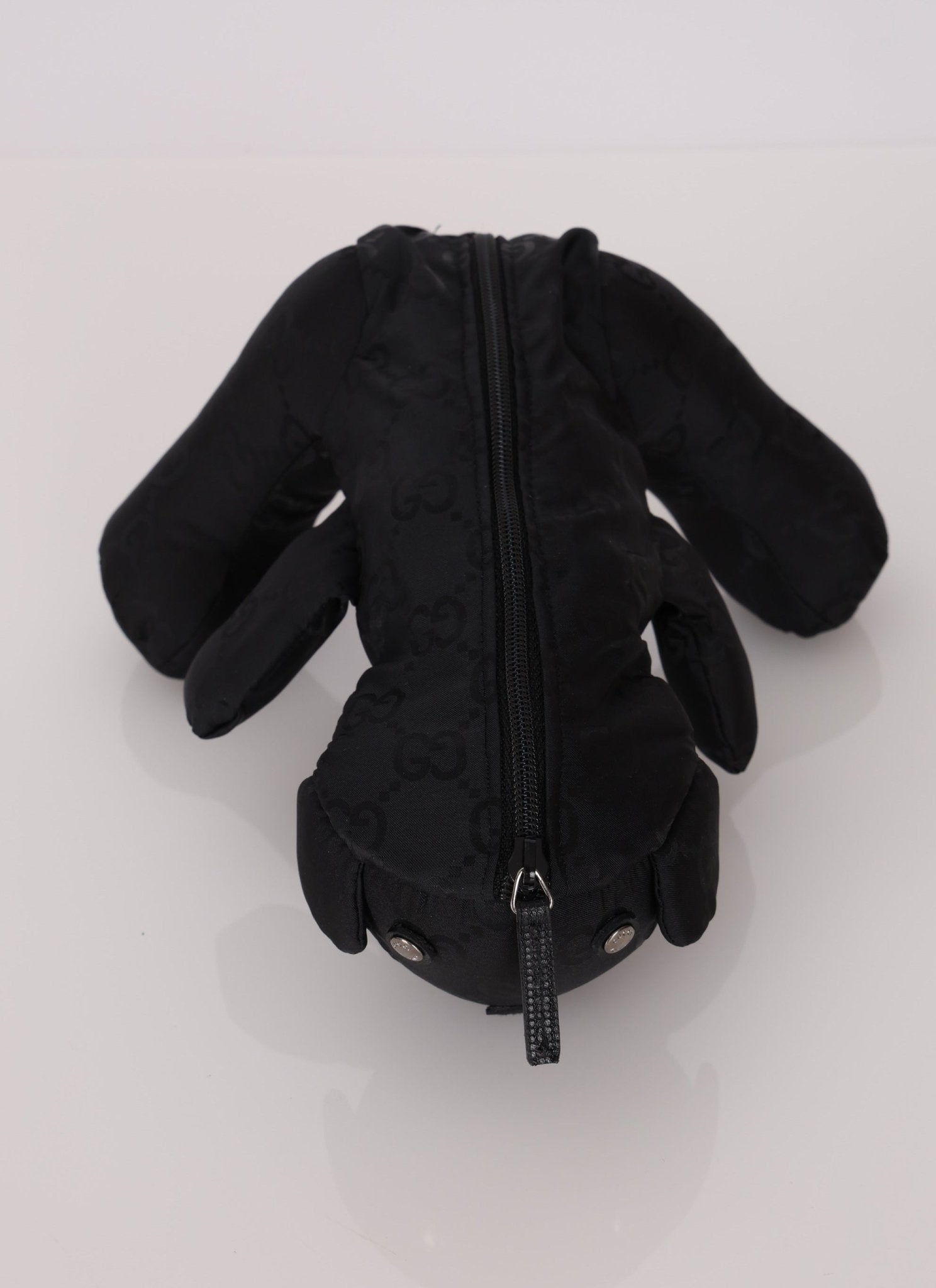 Gucci Black Monogram Nylon Teddy Bear Tote - FashioNica