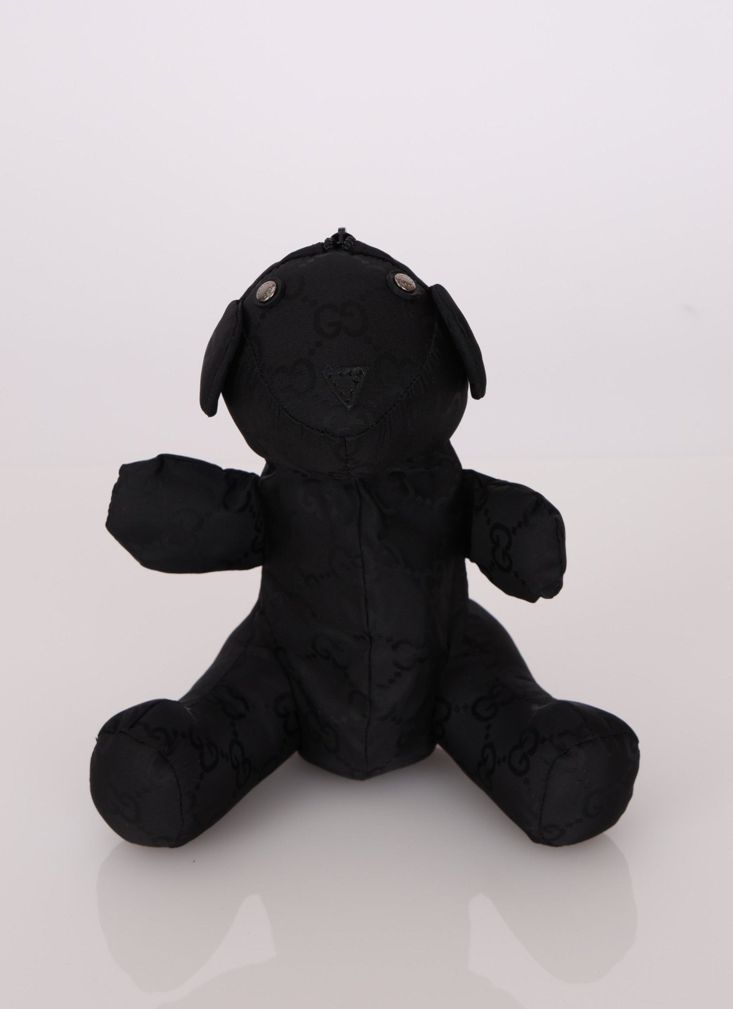 Gucci Black Monogram Nylon Teddy Bear Tote - FashioNica