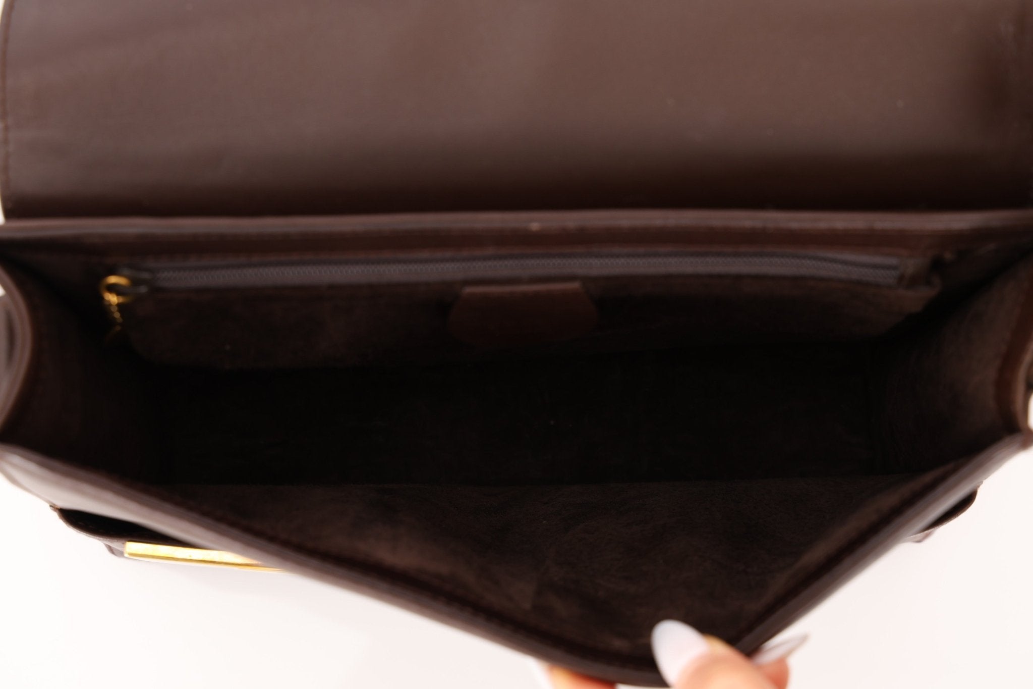 Gucci Box Calf Chocolate Square G Flap Bag - FashioNica