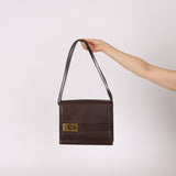 Gucci Box Calf Chocolate Square G Flap Bag - FashioNica