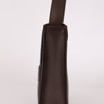 Gucci Box Calf Chocolate Square G Flap Bag - FashioNica