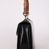 Gucci Boxcalf Bamboo Turnlock Medium Top Handle with Strap - FashioNica