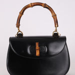 Gucci Boxcalf Bamboo Turnlock Medium Top Handle with Strap - FashioNica