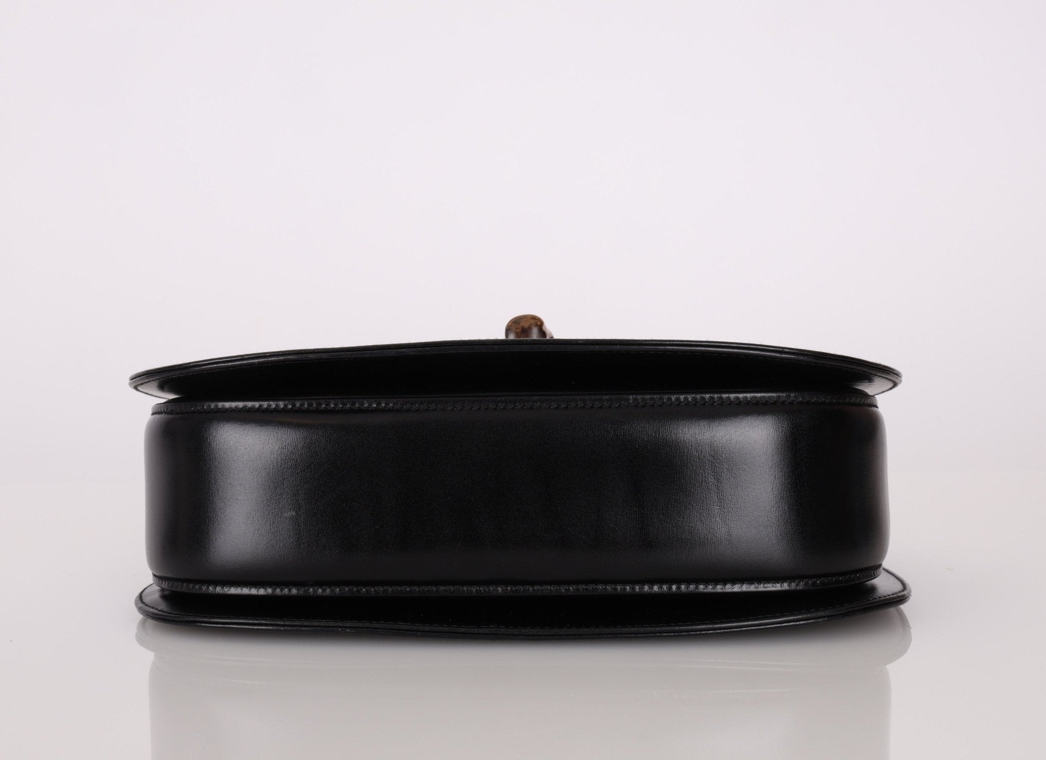 Gucci Boxcalf Bamboo Turnlock Medium Top Handle with Strap - FashioNica