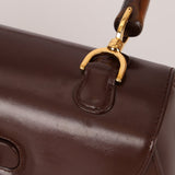 Gucci Boxcalf Chocolate Bamboo Top Handle - FashioNica