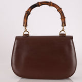 Gucci Boxcalf Chocolate Bamboo Top Handle - FashioNica
