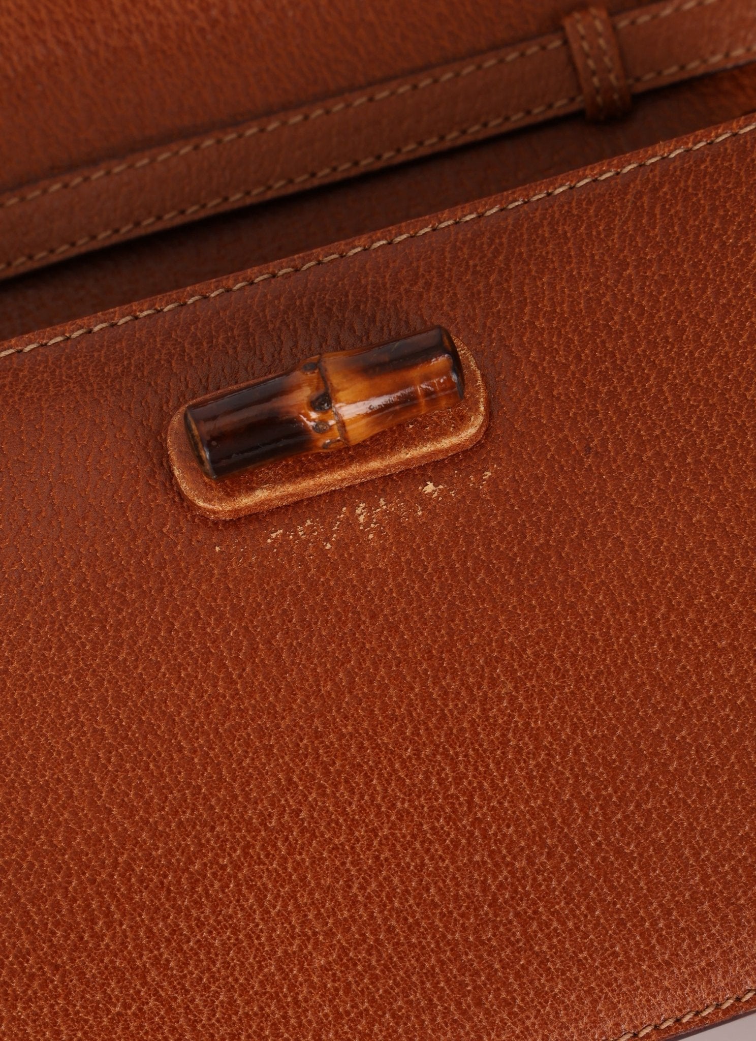 Gucci Brown Bamboo Turnlock Top Handle with Strap - FashioNica