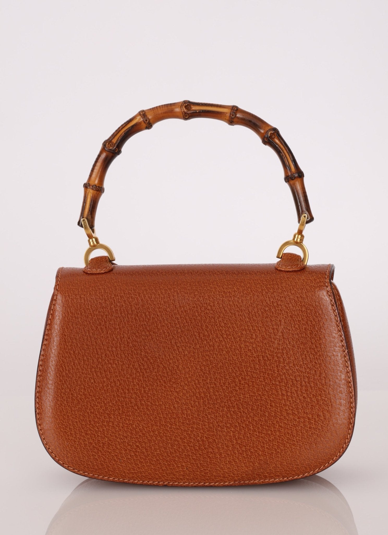 Gucci Brown Bamboo Turnlock Top Handle with Strap - FashioNica
