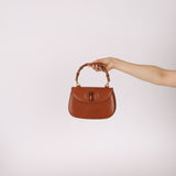 Gucci Brown Bamboo Turnlock Top Handle with Strap - FashioNica