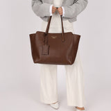 Gucci Brown Leather Medium Swing Tote - FashioNica