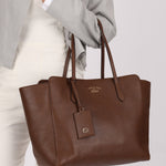 Gucci Brown Leather Medium Swing Tote - FashioNica