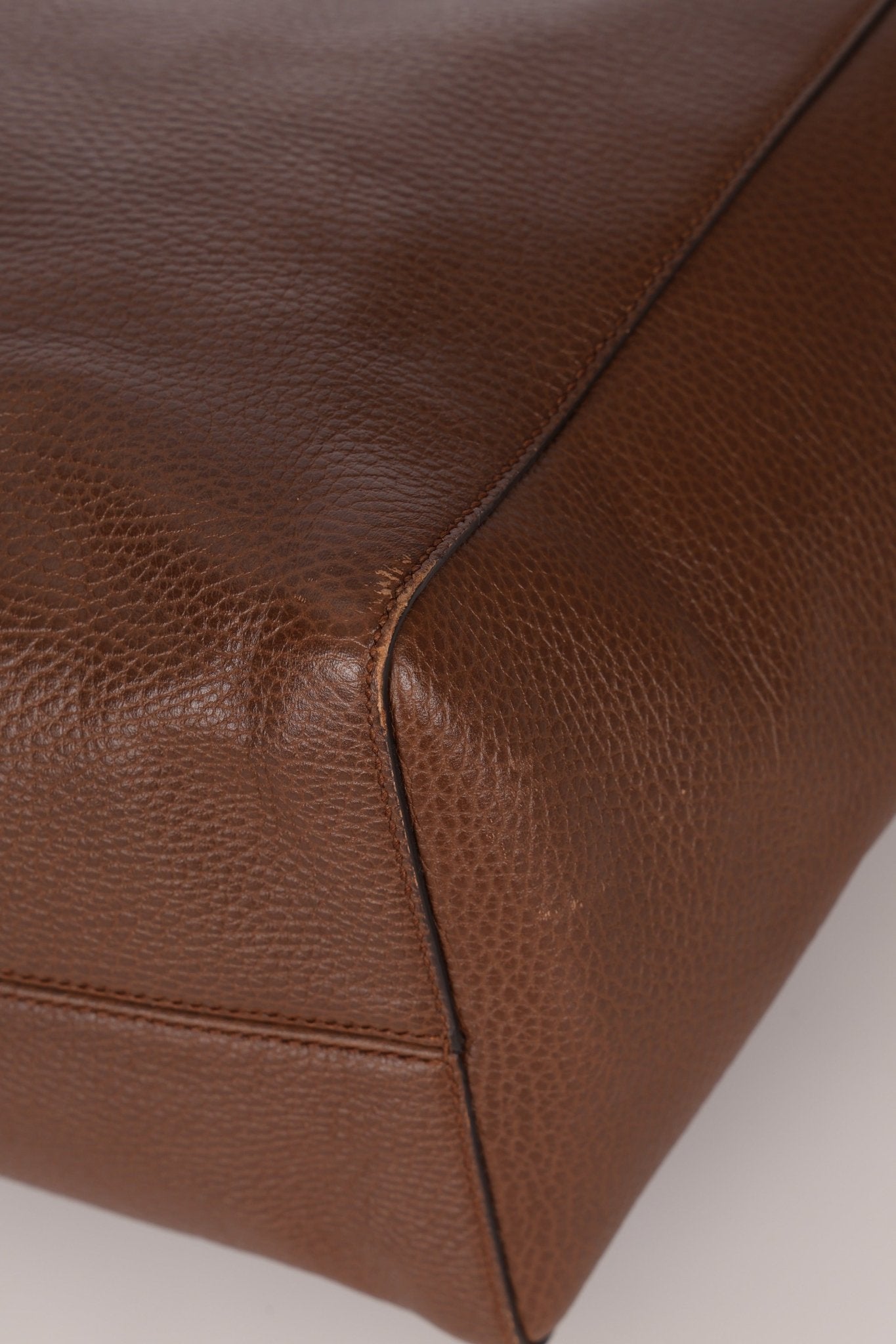 Gucci Brown Leather Medium Swing Tote - FashioNica