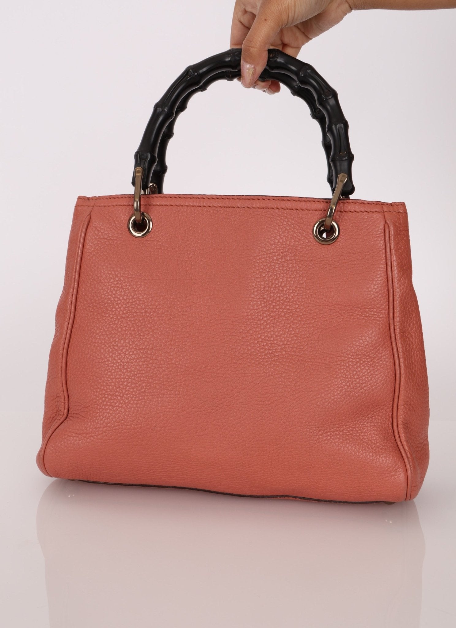 Gucci Calfskin Bamboo Shopper Mini Tote with Strap - FashioNica