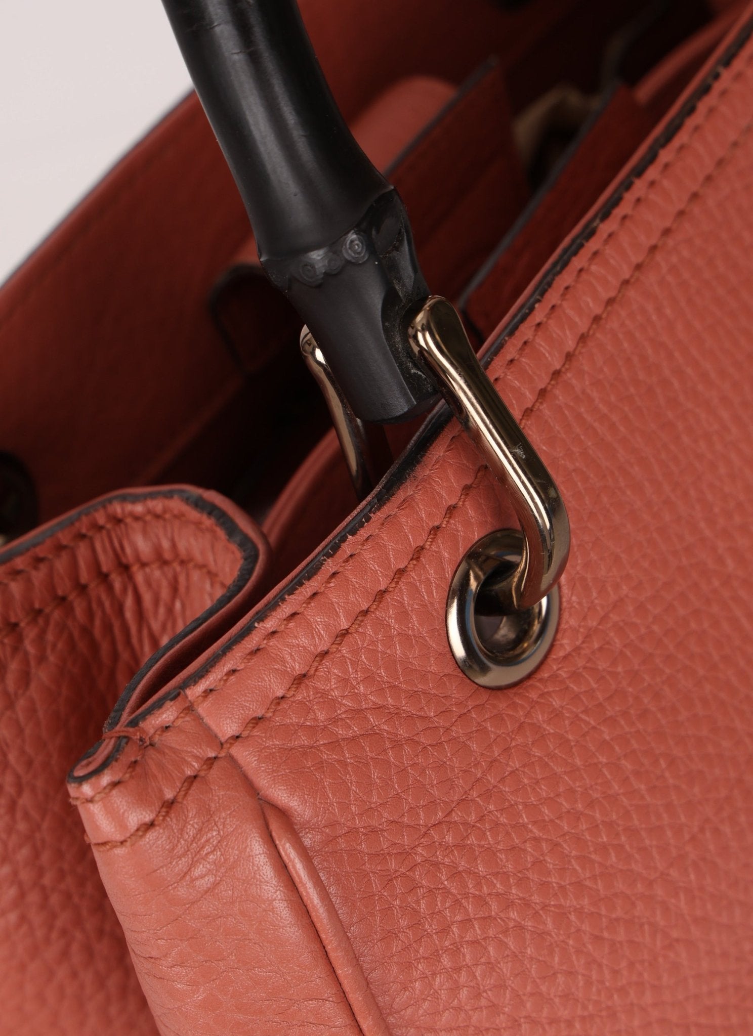 Gucci Calfskin Bamboo Shopper Mini Tote with Strap - FashioNica